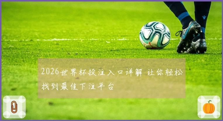 2026世界杯投注入口详解 让你轻松找到最佳下注平台